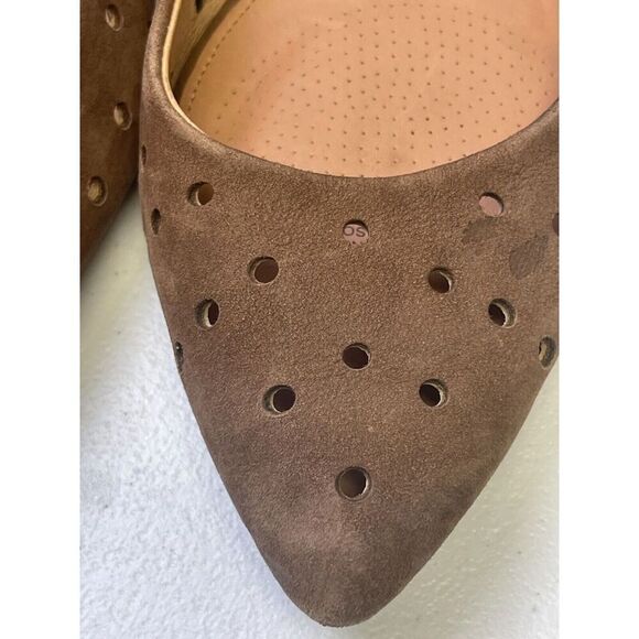 Corso Como Women's Flat Shoes 8M Brown Leather Breathable Pointed Toe Slip On - Picture 3 of 7
